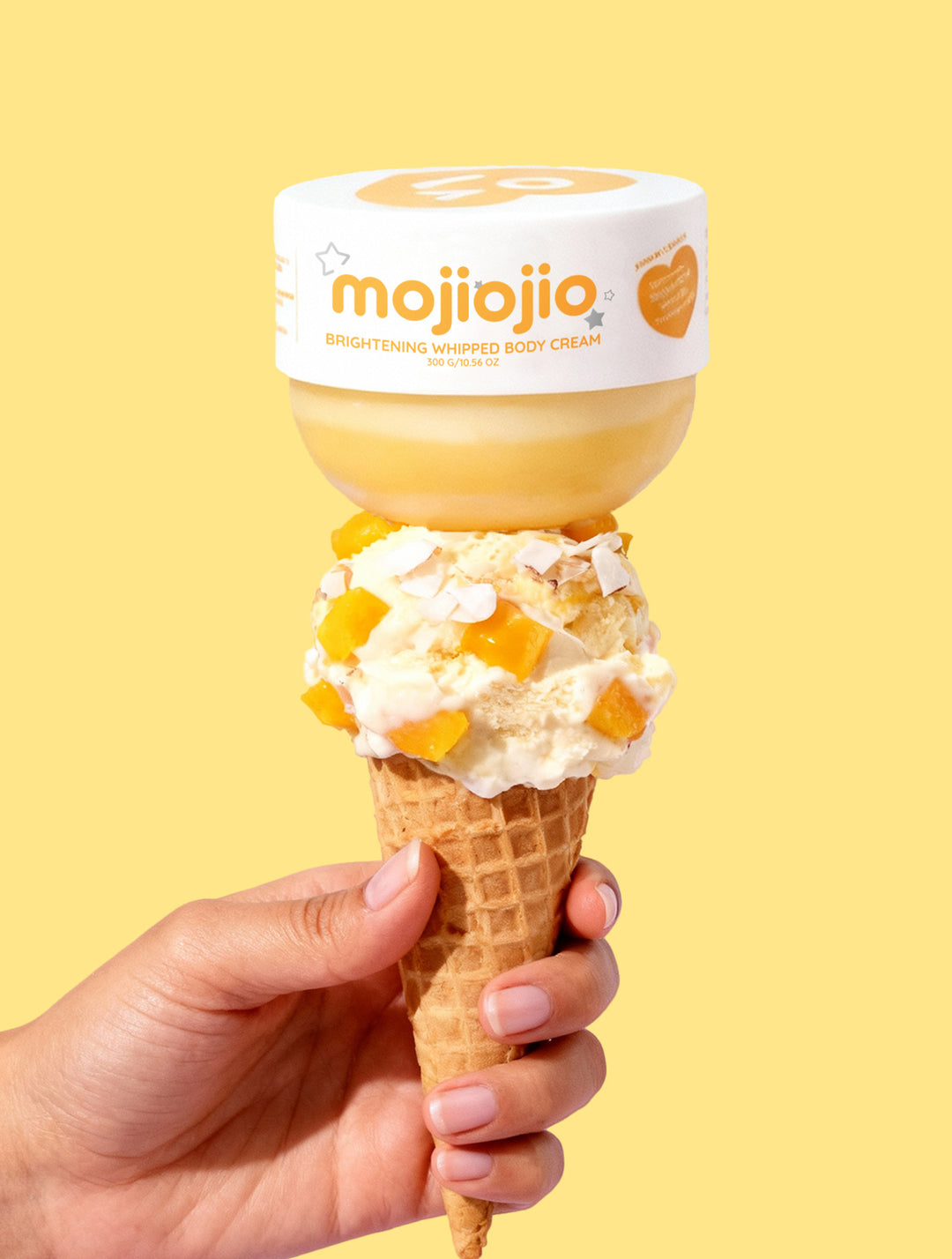 Mojiojio Beauty Mango & Coconut Brightening Whipped Body Cream 300g