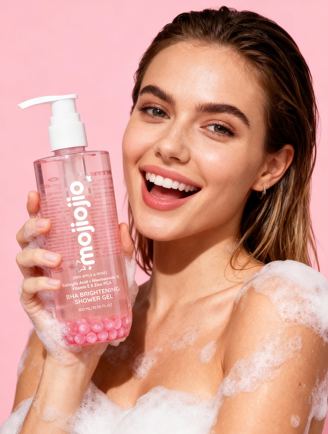 Mojiojio Beauty Red Apple & Rose BHA Brightening Shower Gel 300ml