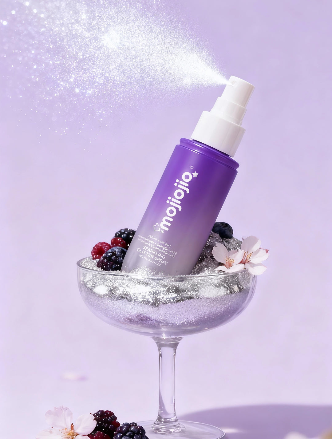 Mojiojio Beauty Berry & Sakrua Sparkling Glitter Spray 100ml