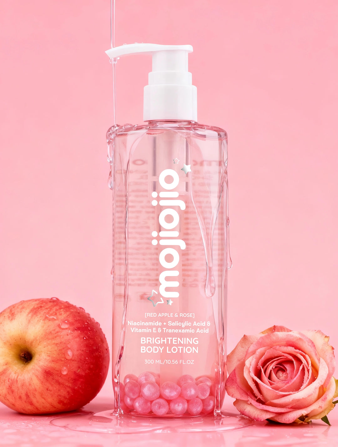 Mojiojio Beauty Red Apple & Rose BHA Brightening Shower Gel 300ml